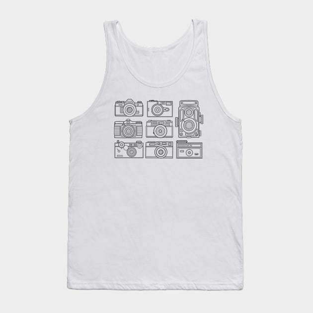 Line Art Classic Camera Tank Top by milhad